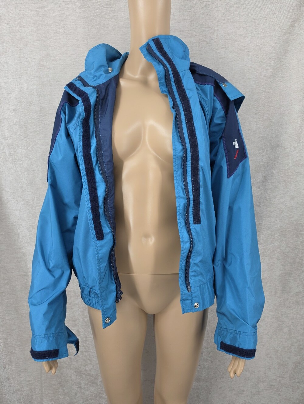 North Face Girls Size 12 Vintage Jacket Coat Gore-Tex Goretex Blue Hooded - Picture 6 of 15